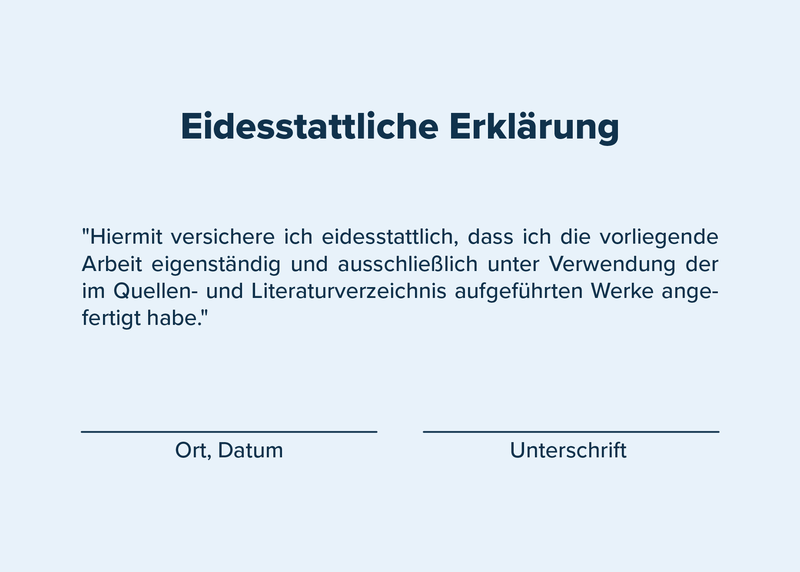 Wo bekomme ich eidesstattliche Erklärung?