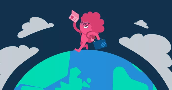 Programa Erasmus Figura viajando por el mundo StudySmarter