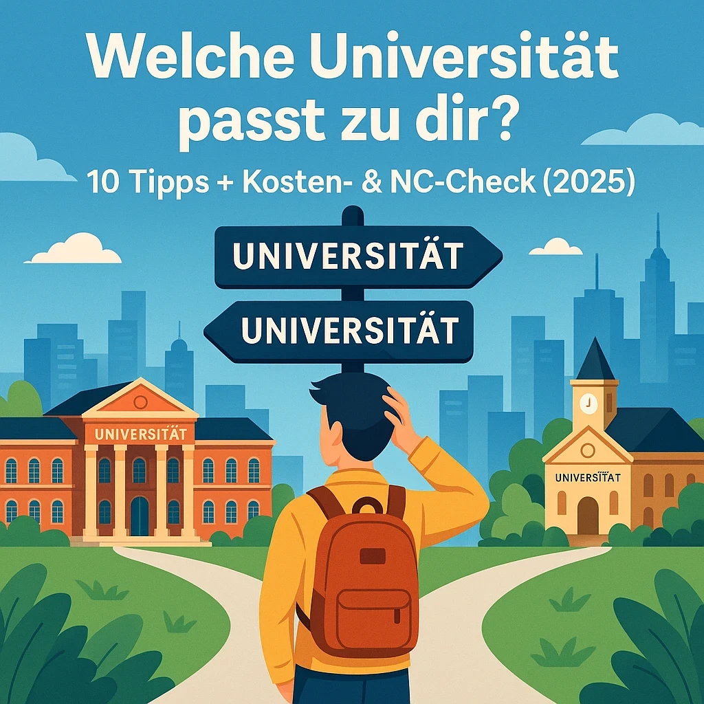 Welche Universität passt zu dir? 5 Tipps + Kosten- & NC-Check (2025)